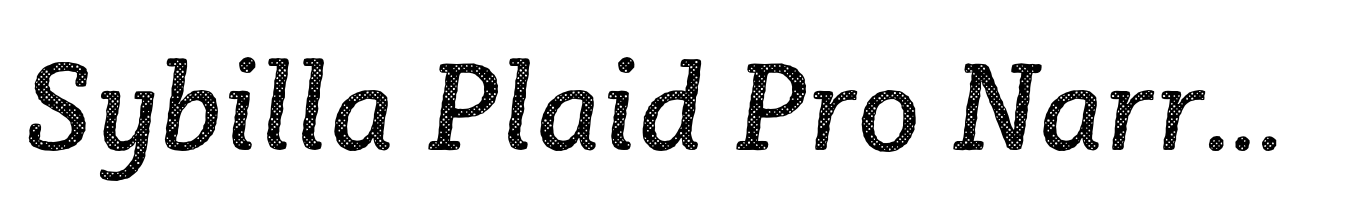 Sybilla Plaid Pro Narrow Regular Italic